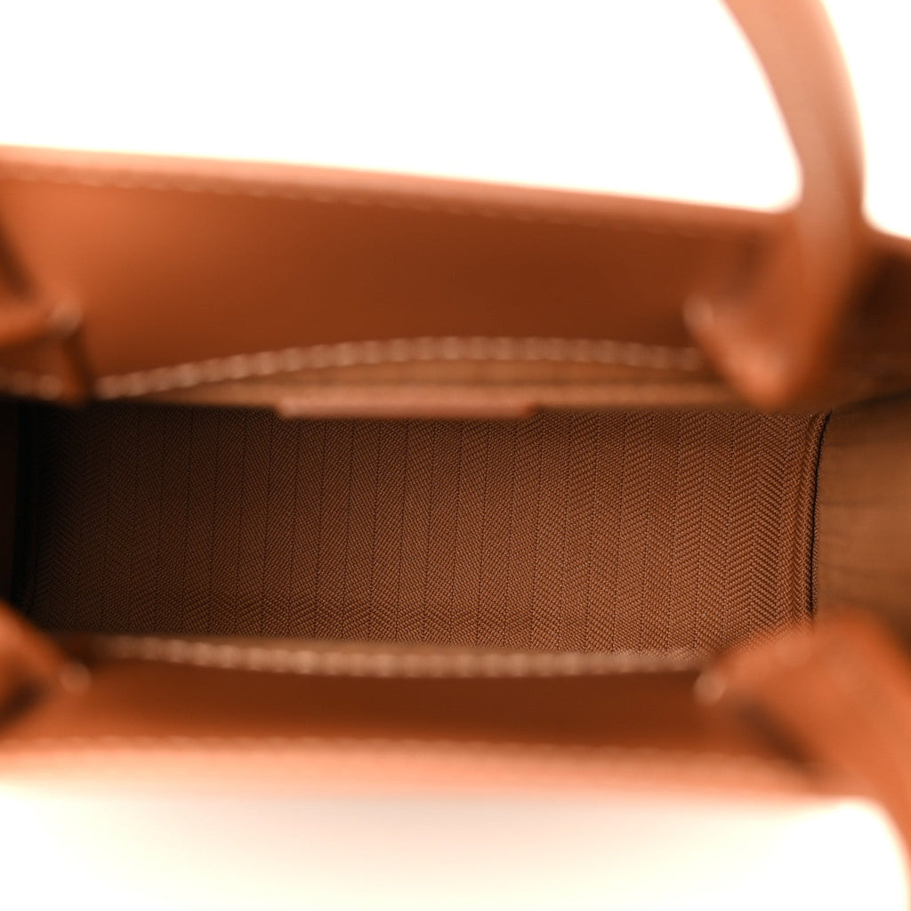 Smooth Calfskin Logo Small A5 Tote Tan