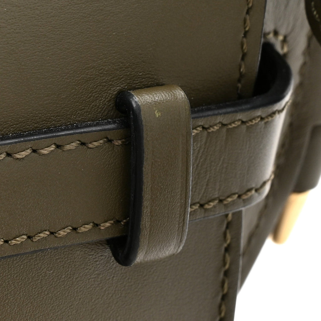 Calfskin Jacquard Mini Gate Dual Bag Autumn Green
