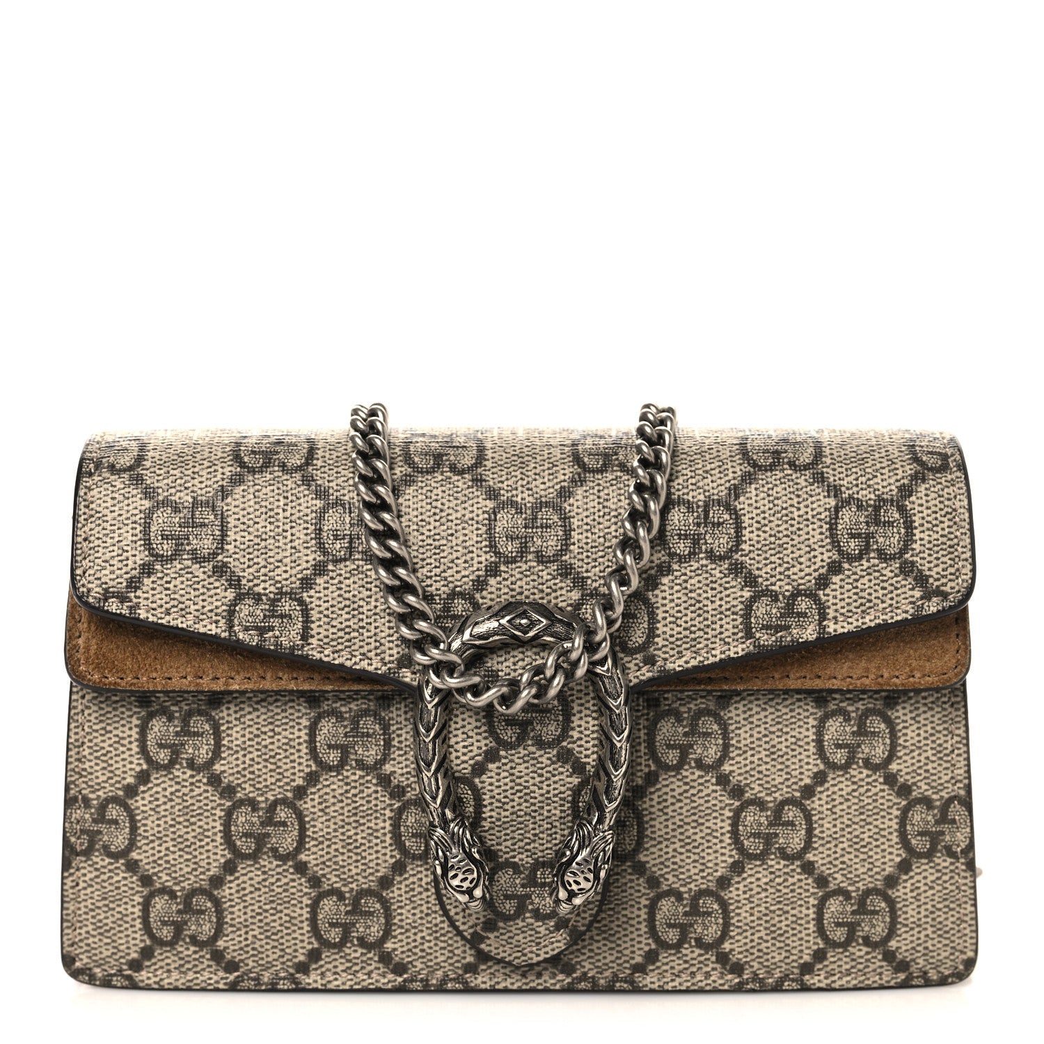 GG Supreme Monogram Super Mini Dionysus Shoulder Bag Taupe