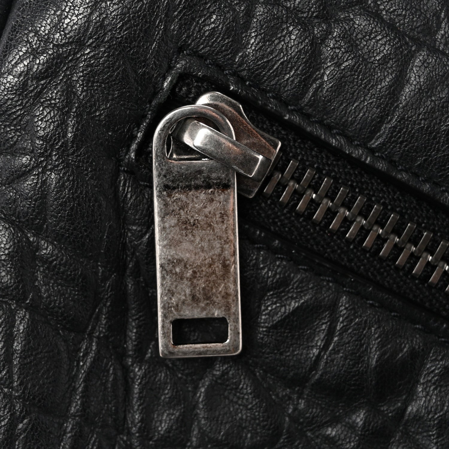 Calfskin Crocodile Embossed Medium West Hollywood Monogram Fold-Over Black