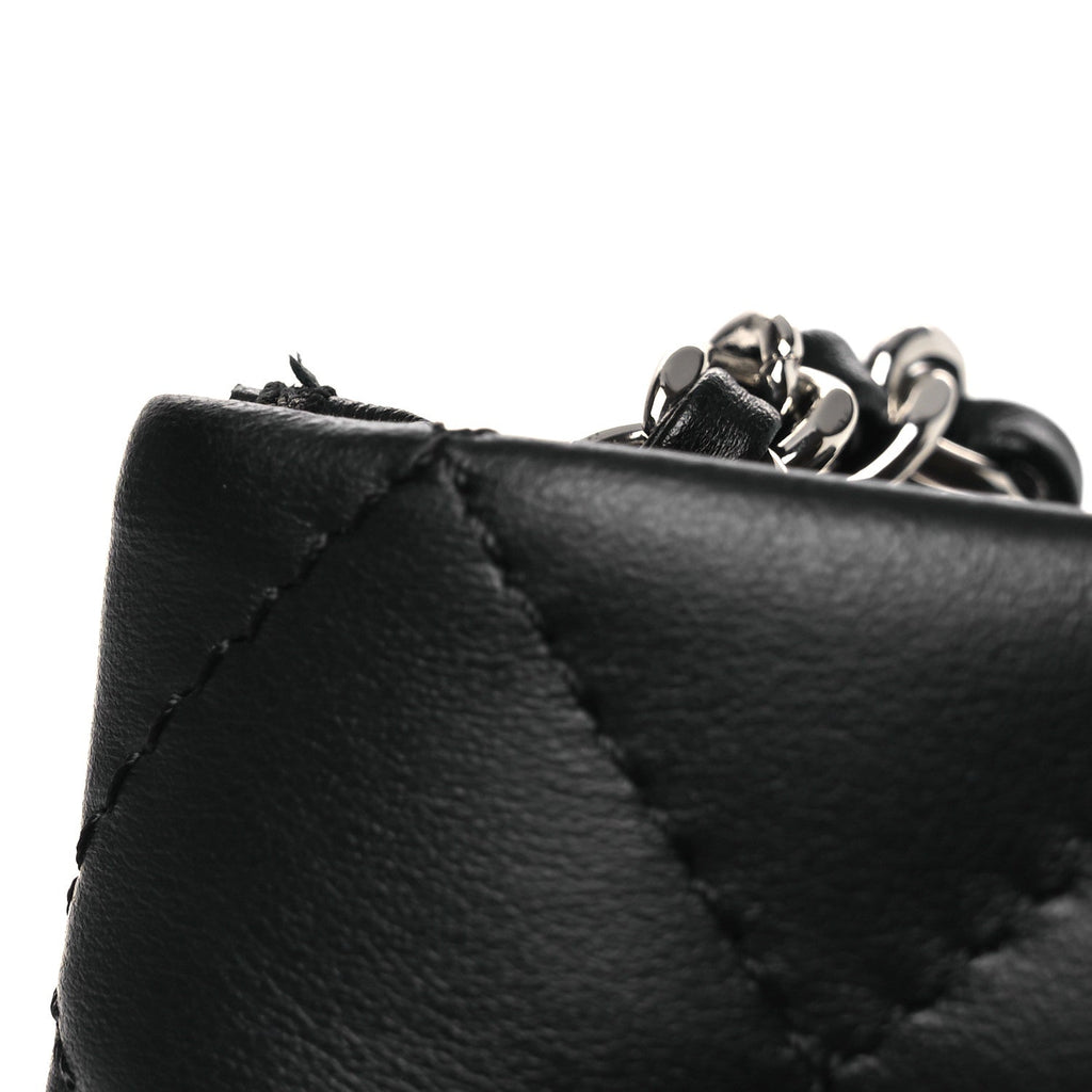 Lambskin Quilted Uniform Crossbody Bag Black