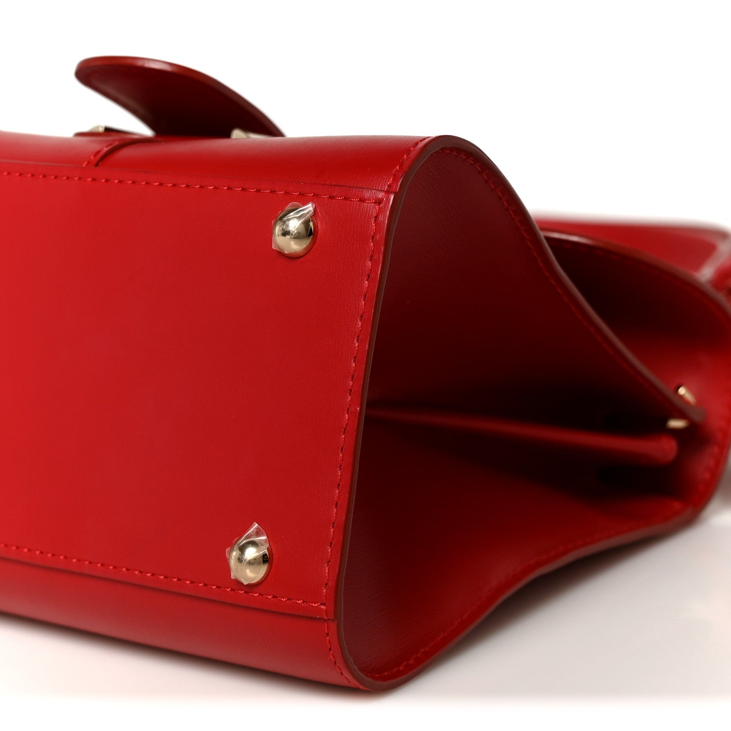 Box Calfskin Mini Brillant Satchel Red