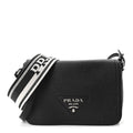 Vitello Daino Soft Flap Crossbody Black