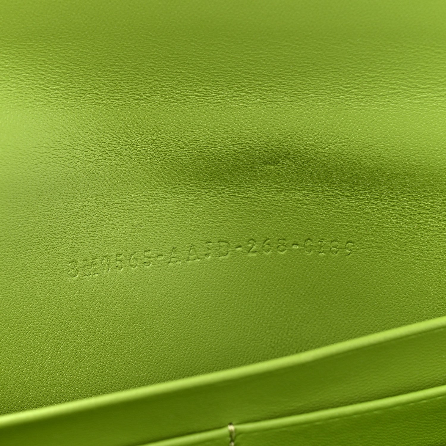 Nappa Matisse FF Embossed Baguette Continental Wallet With Chain Rain Forest