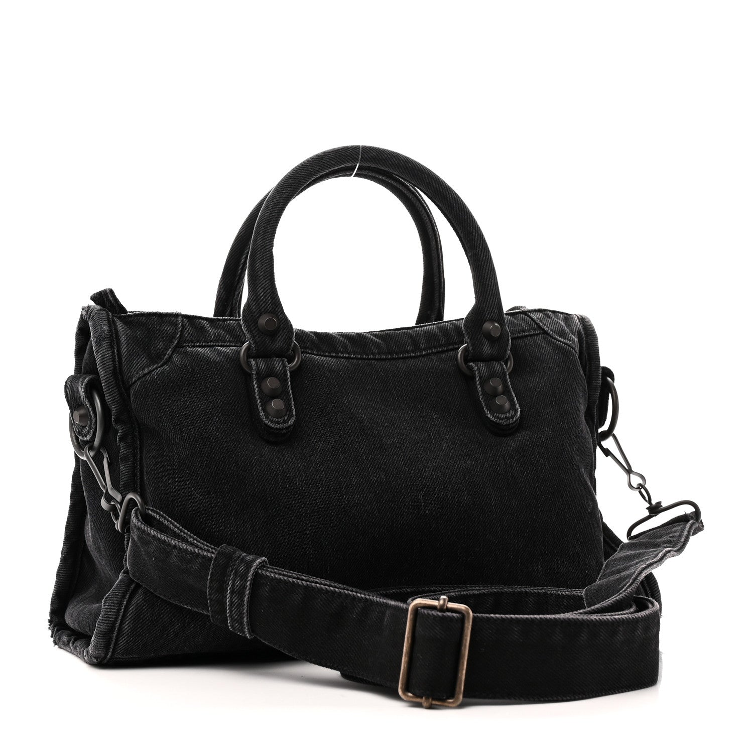 Washed Denim Classic Hardware Small Le City Black