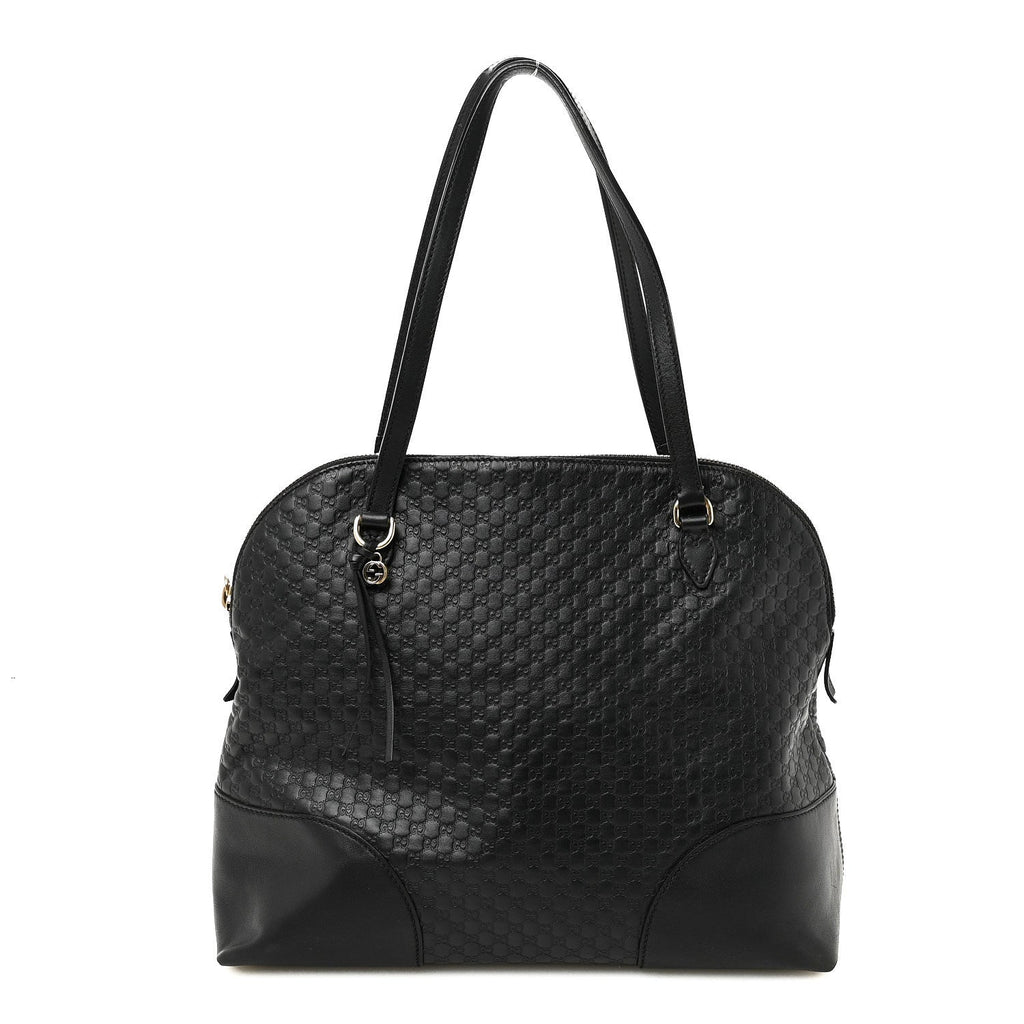 Soft Microguccissima Medium Bree Shoulder Bag Black