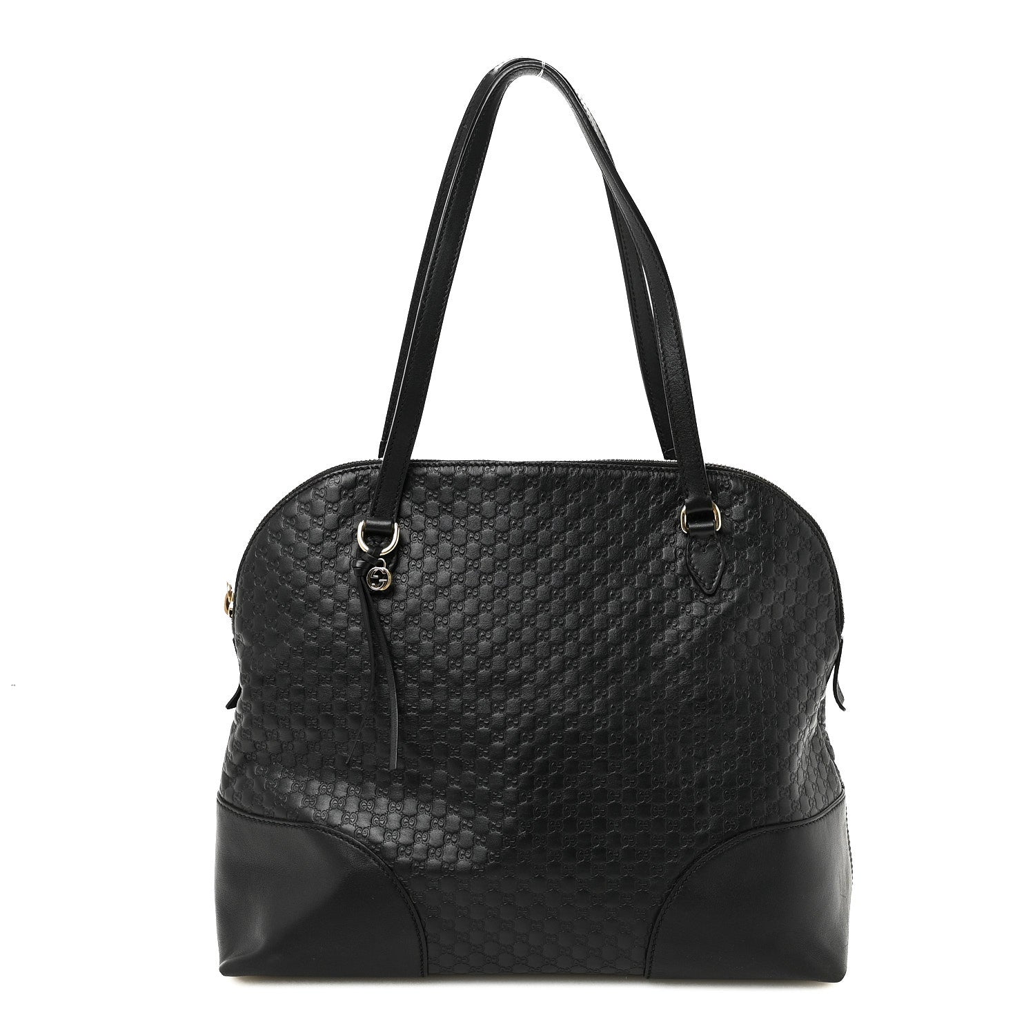 Soft Microguccissima Medium Bree Shoulder Bag Black