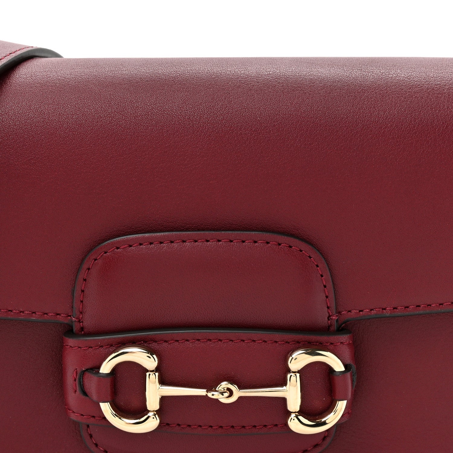 Arabella Calfskin Horsebit 1955 Shoulder Bag Rosso Ancora