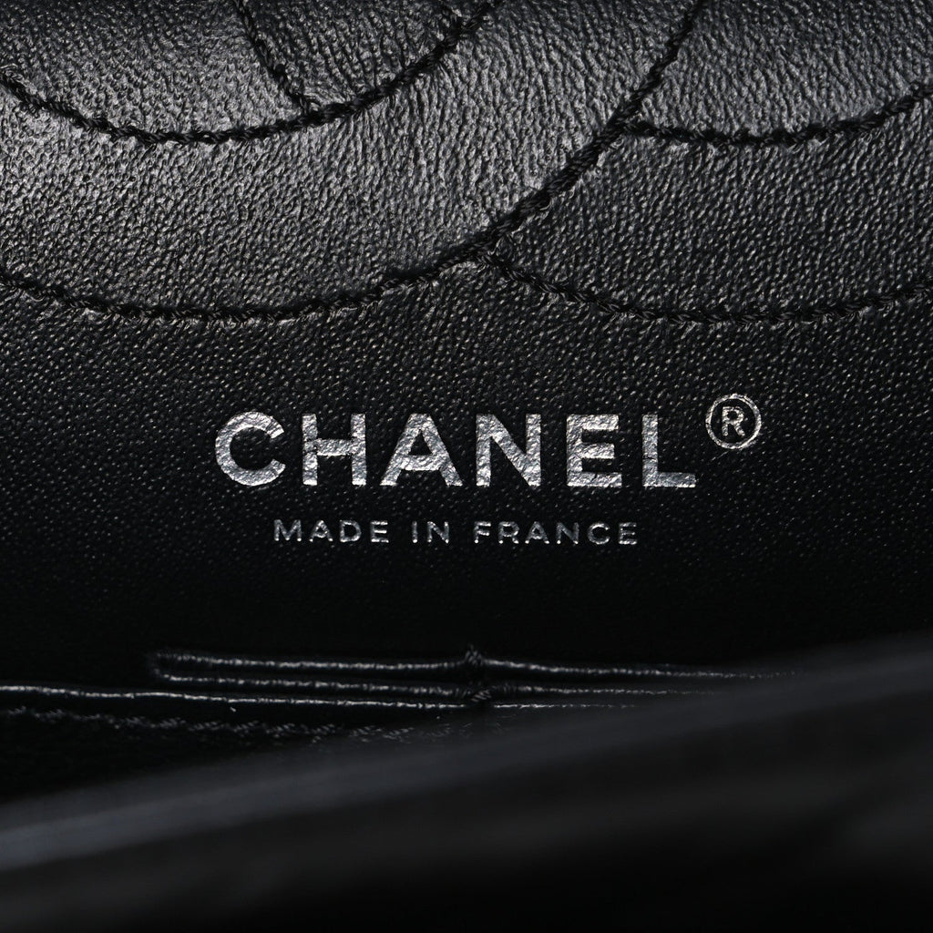 Sheepskin Chevron Quilted 2.55 Reissue 225 Double Flap So Black