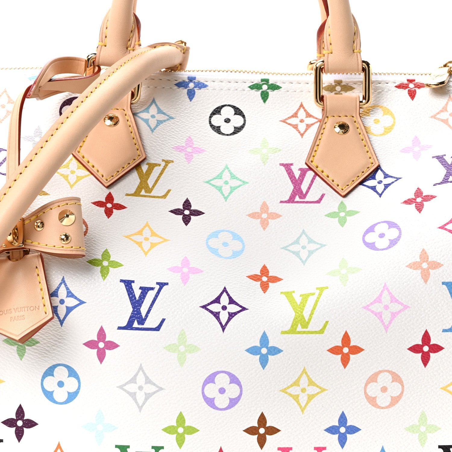LV X TM Monogram Multicolor Speedy Soft 30 White