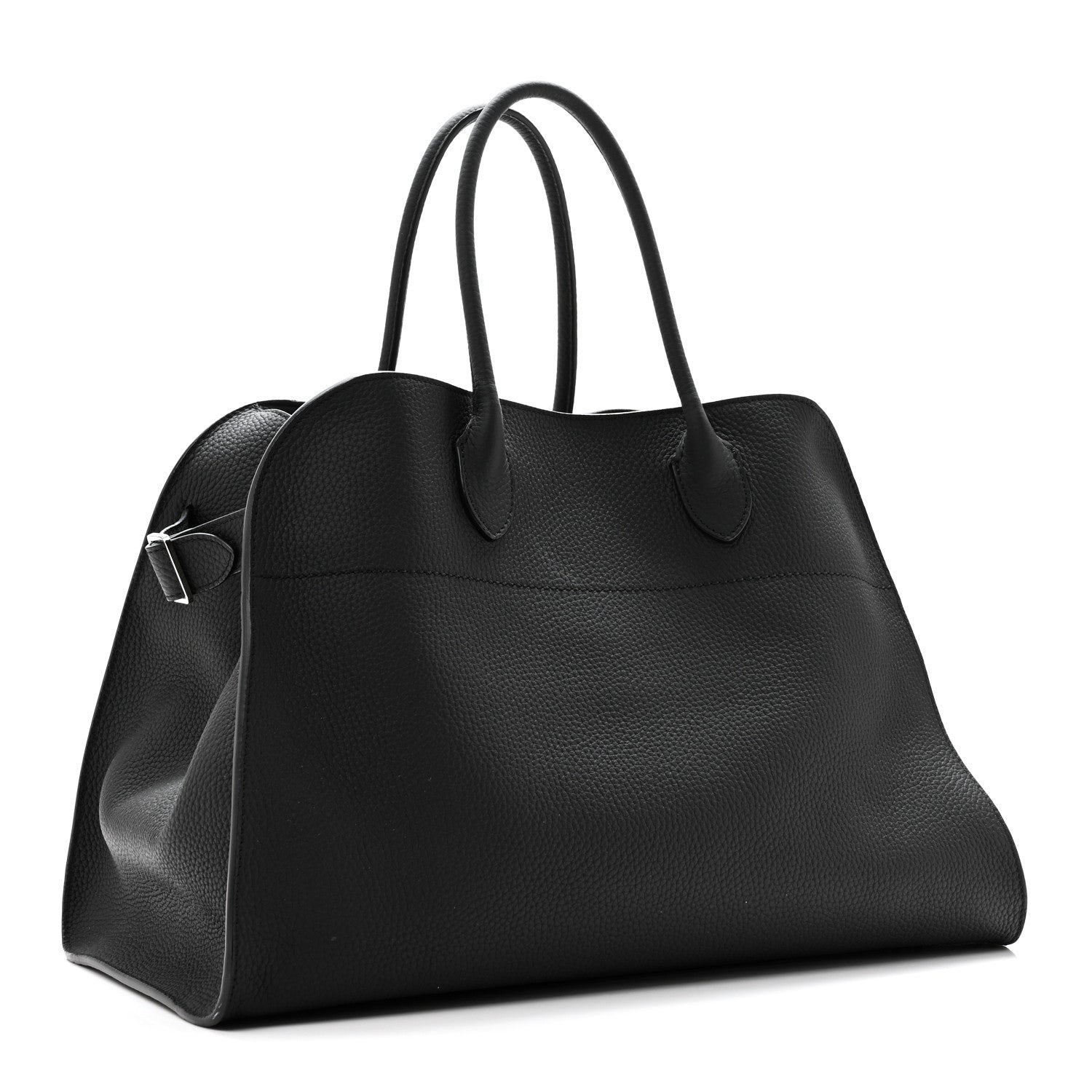 Matte Grained Calfskin Soft Margaux 15 Black