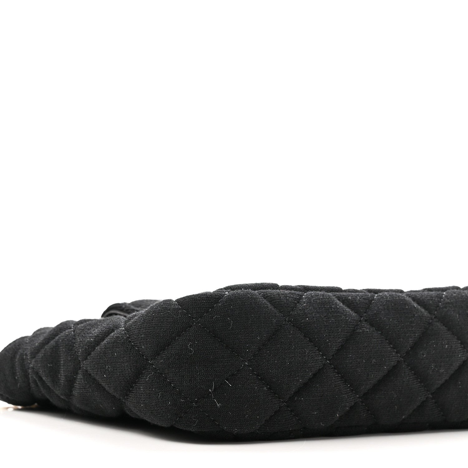 Jersey Quilted Small Wavy CC Hobo Black