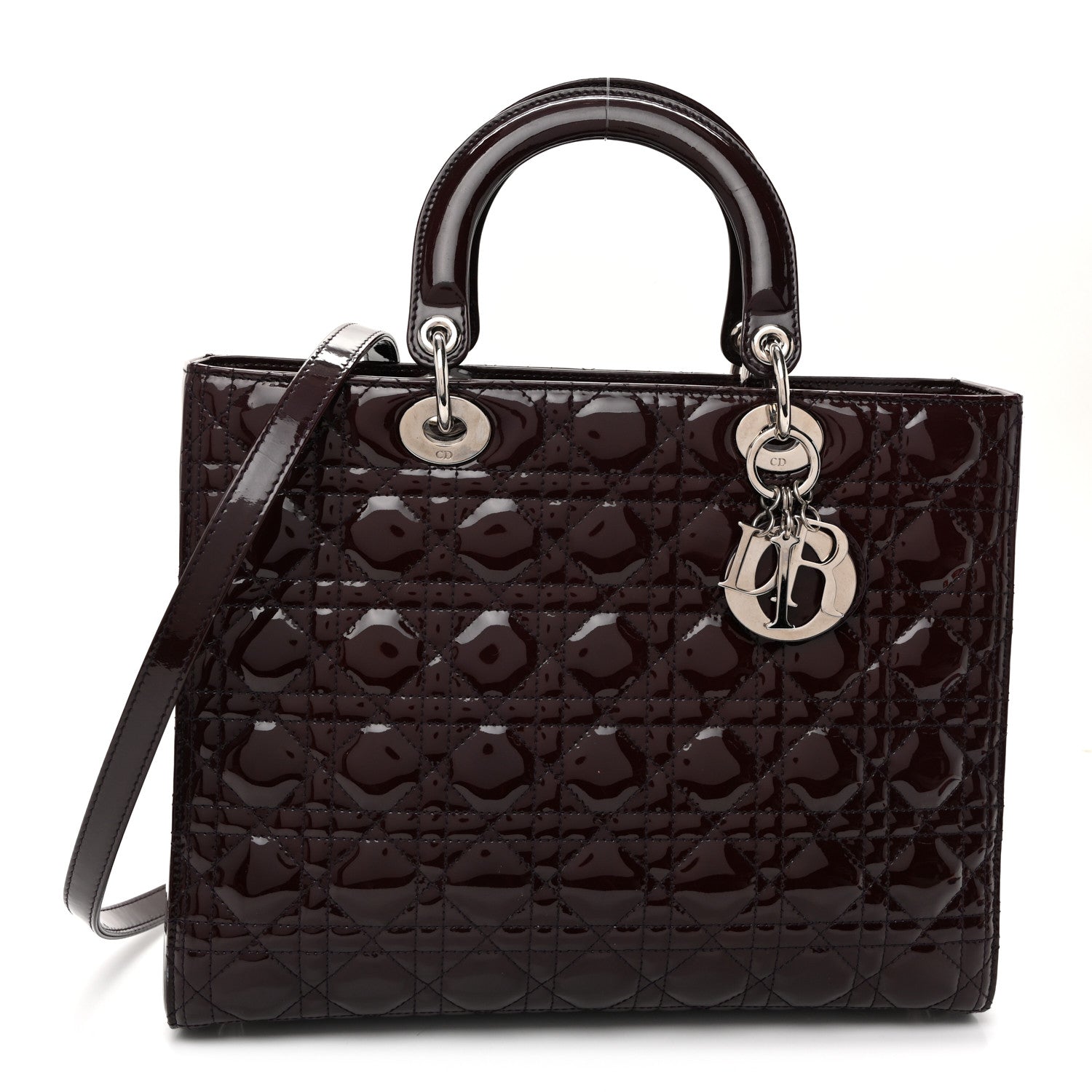 Patent Cannage Large Lady Dior Violet Purple