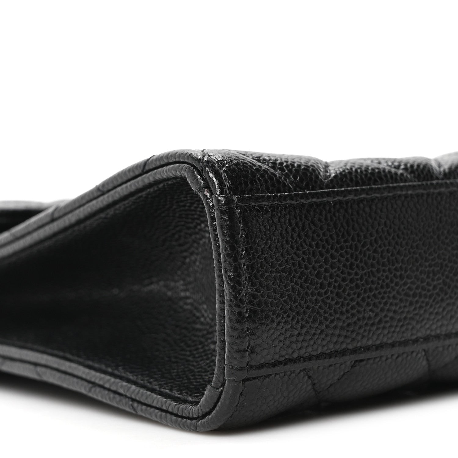 Caviar Quilted Classic Phone Holder Black