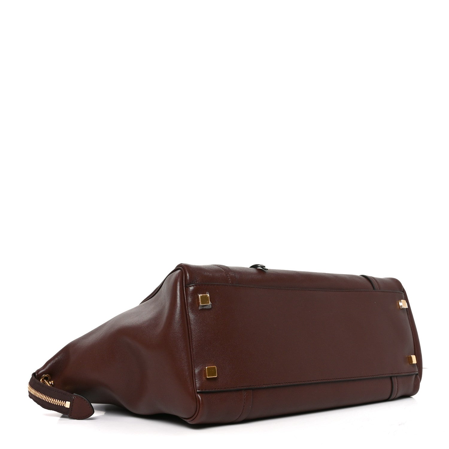 Supple Shiny Lambskin Medium Smiling New Luggage Brick