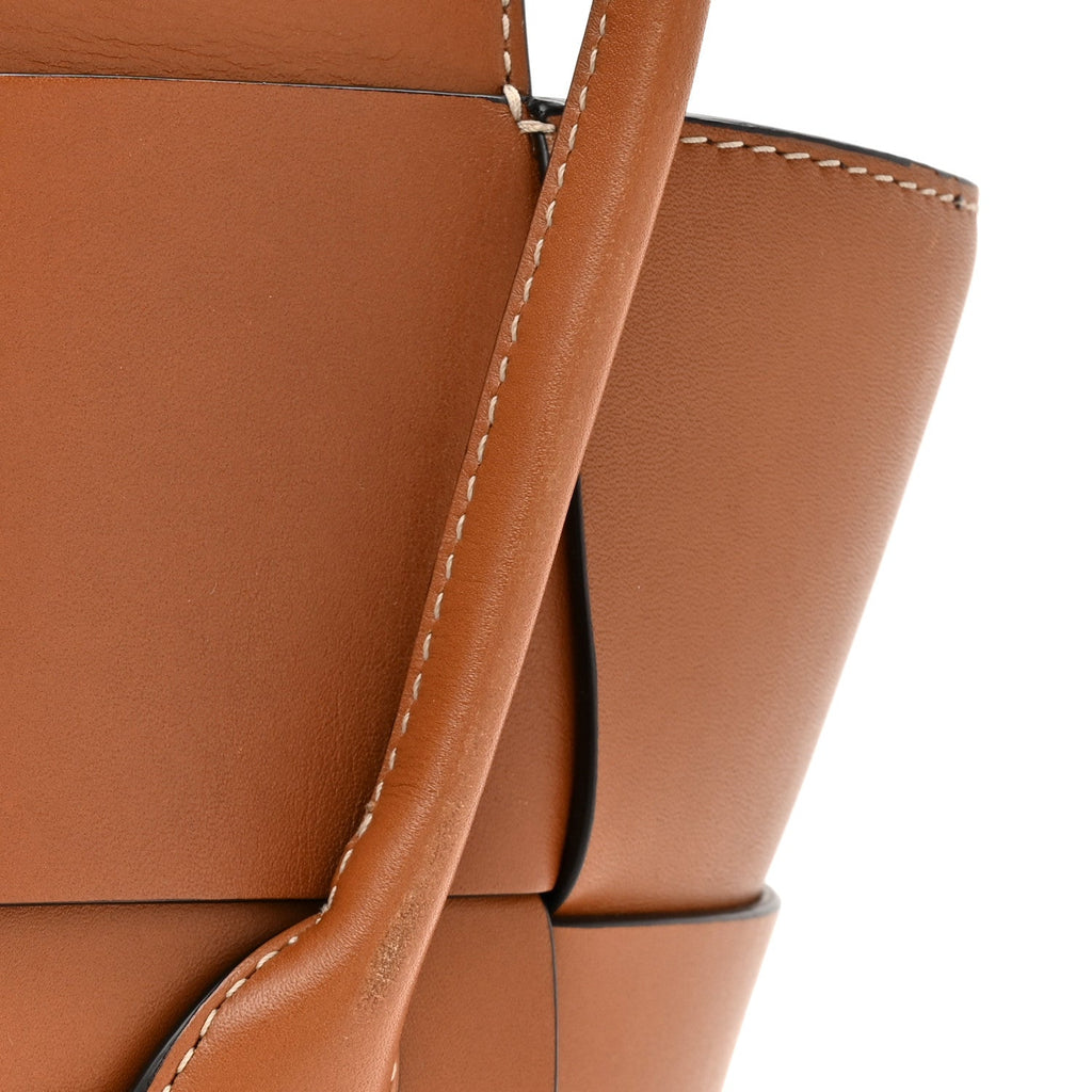 French Calfskin Maxi Intrecciato Small Arco Wood
