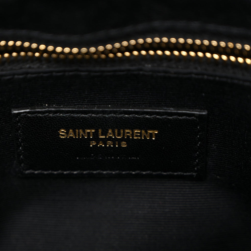 Calfskin Y Quilted Monogram Large Loulou Shopper Black