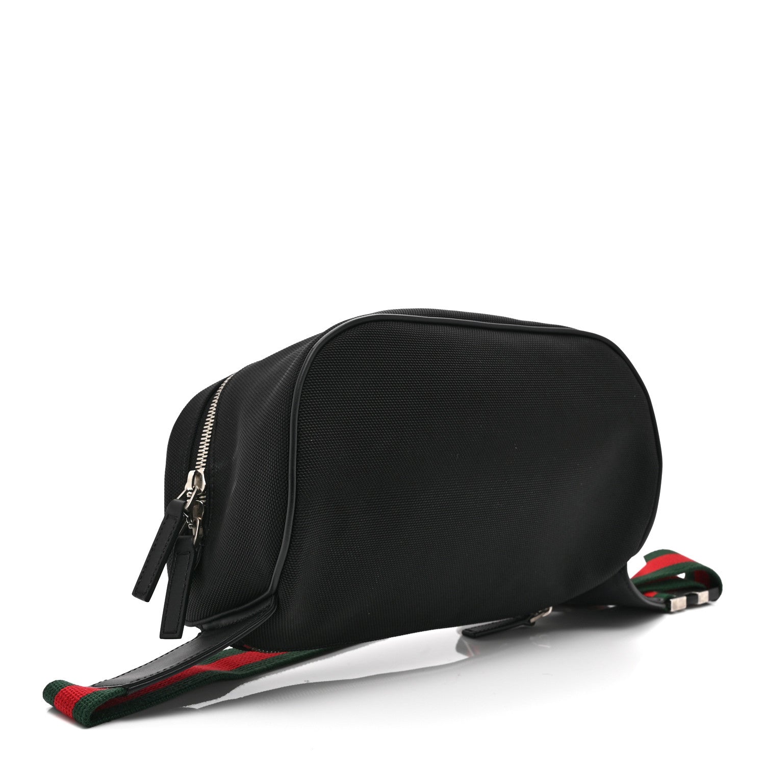 Techno Canvas Web Large Belt Bag Black