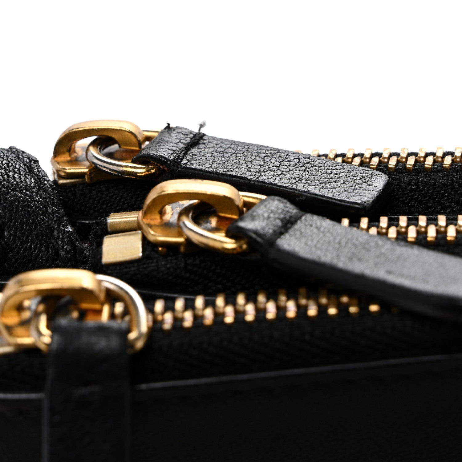 Lambskin Small Trio Crossbody Bag Black