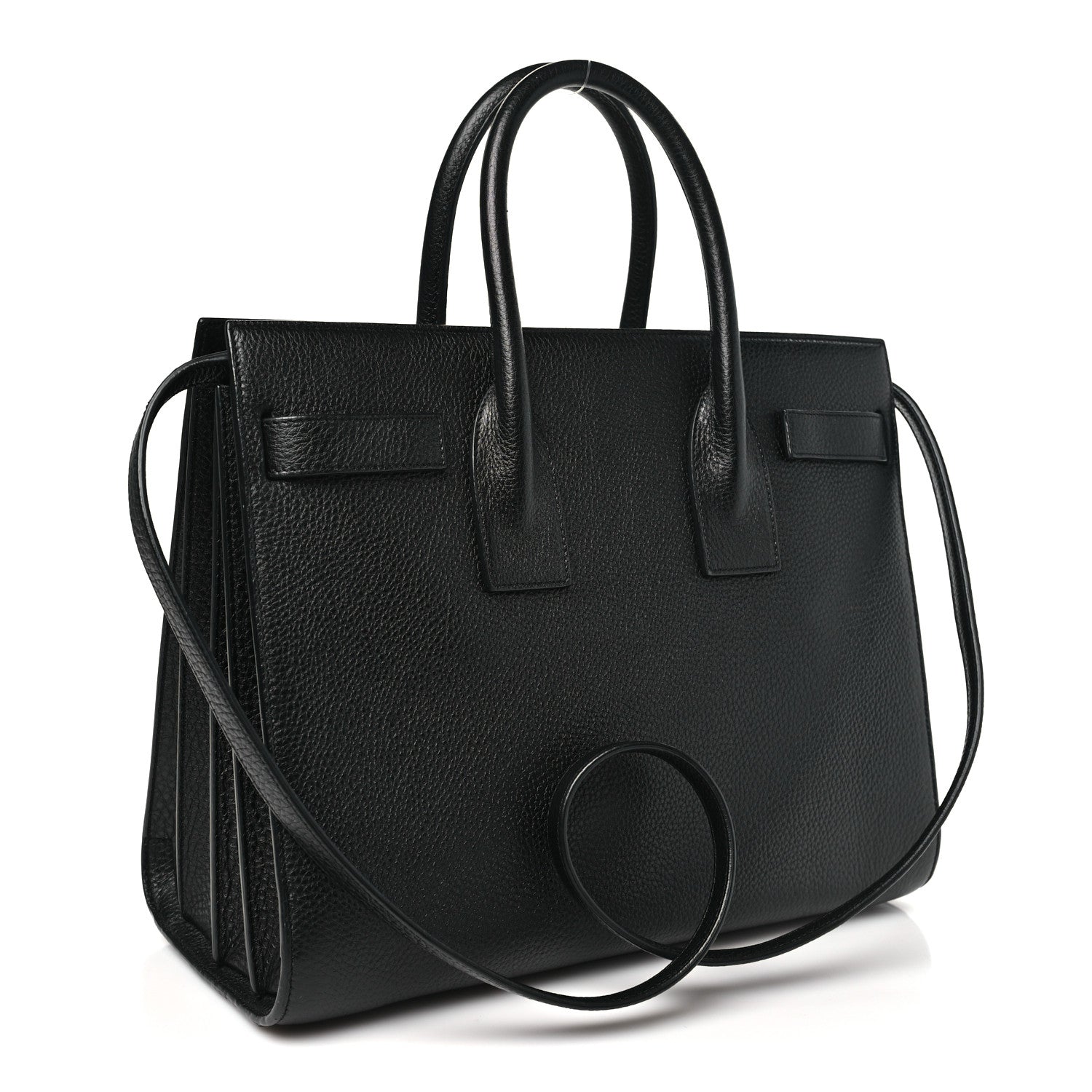 Grained Calfskin Small Sac De Jour Black