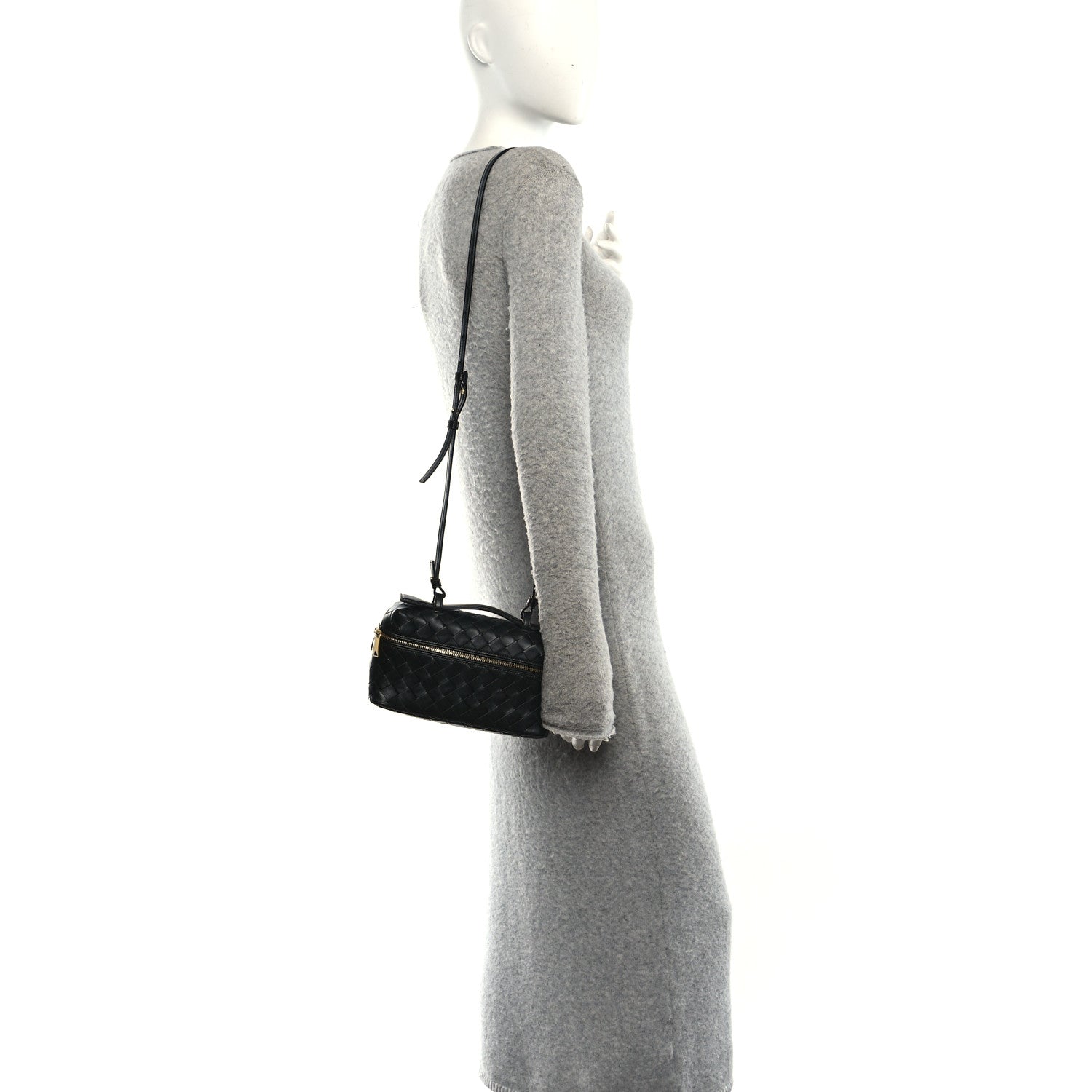 Calfskin Intrecciato Bang Bang Vanity Case Black