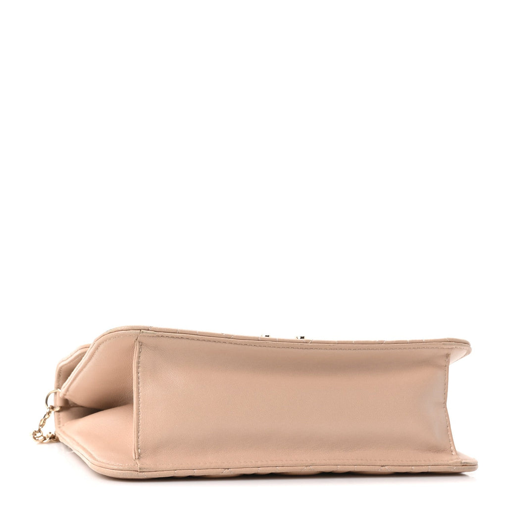 Lambskin Cannage Miss Dior Promenade Pouch Beige