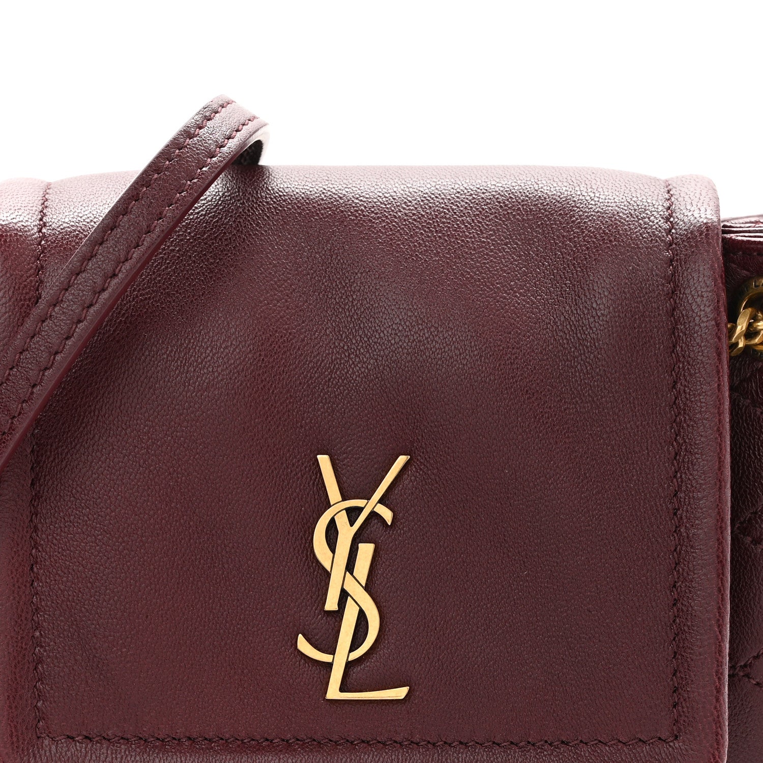 Lambskin Quilted Monogram Mini Nolita Rouge Cabernet