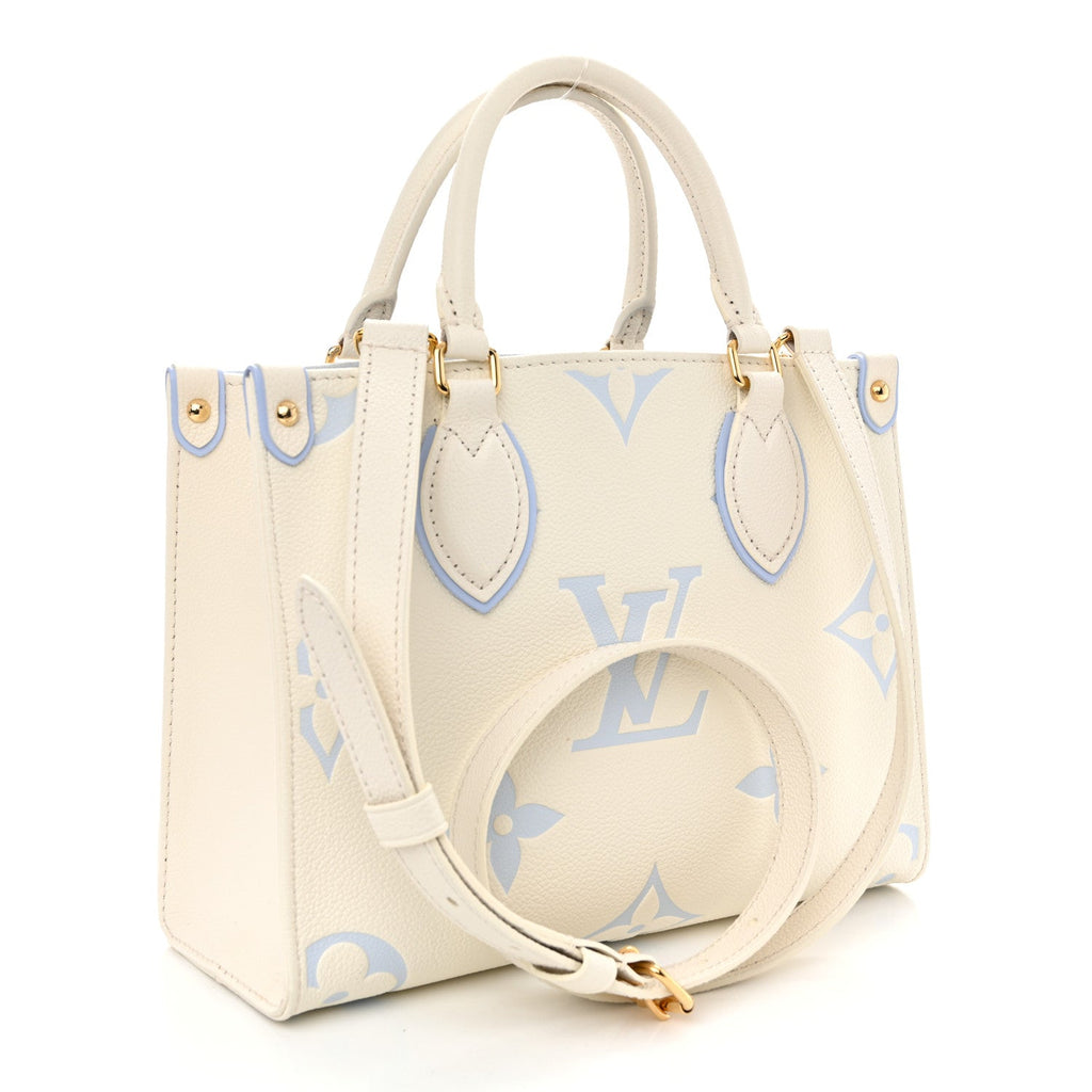 Empreinte Monogram Giant Onthego PM Latte Candy Blue