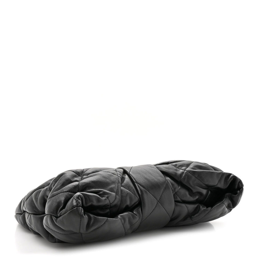 Lambskin Quilted Bow Bag Black