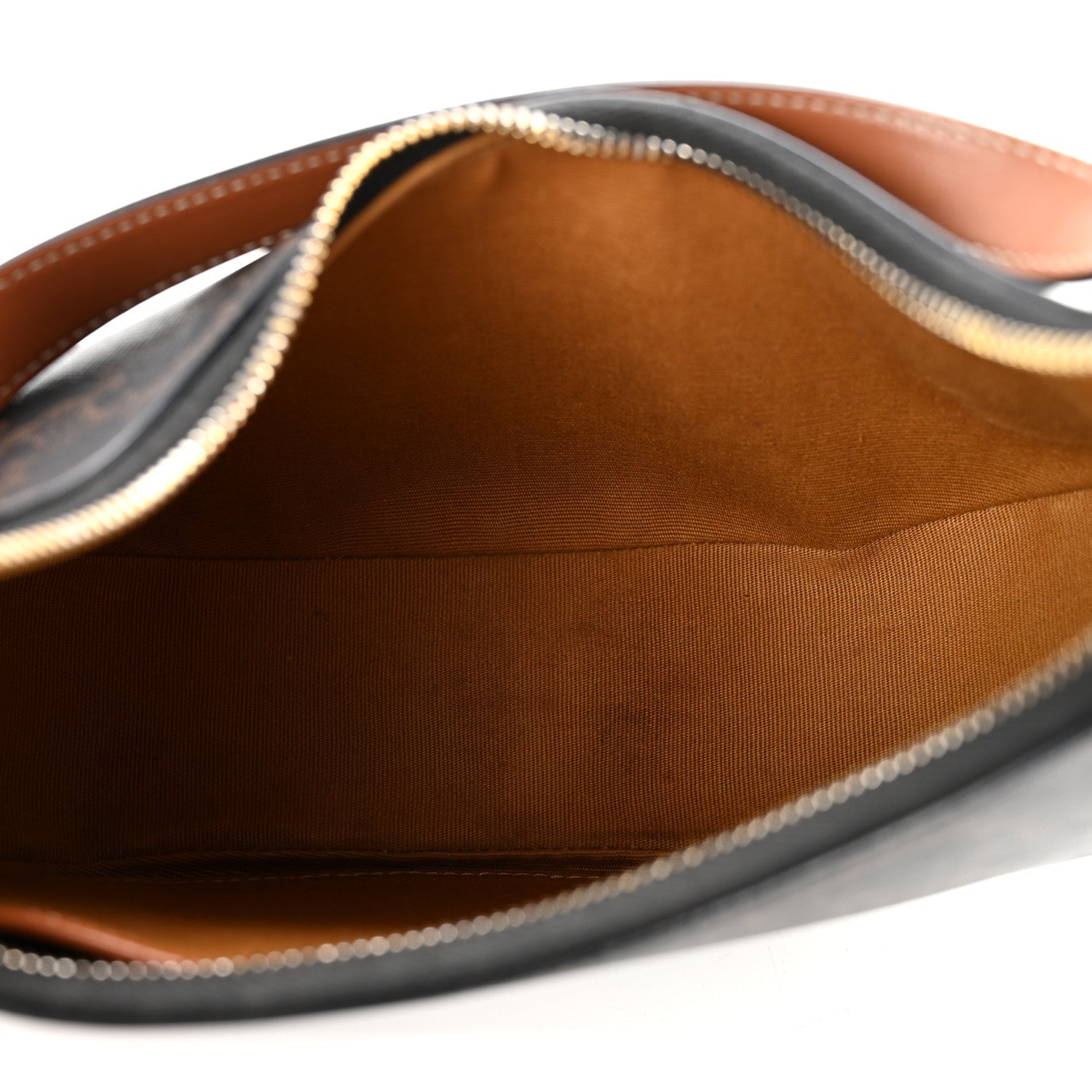 Triomphe Canvas Calfskin Ava Shoulder Bag Tan