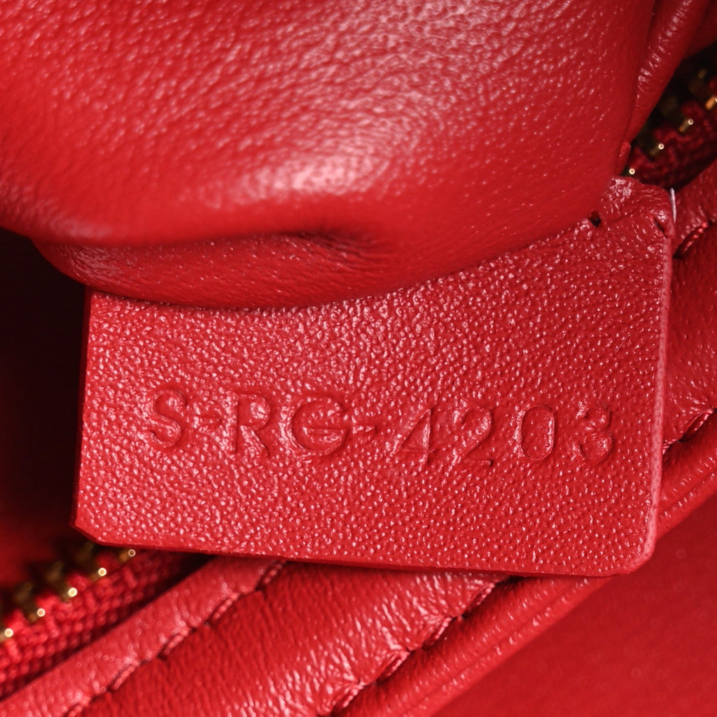 Shiny Calfskin Teen Triomphe Red