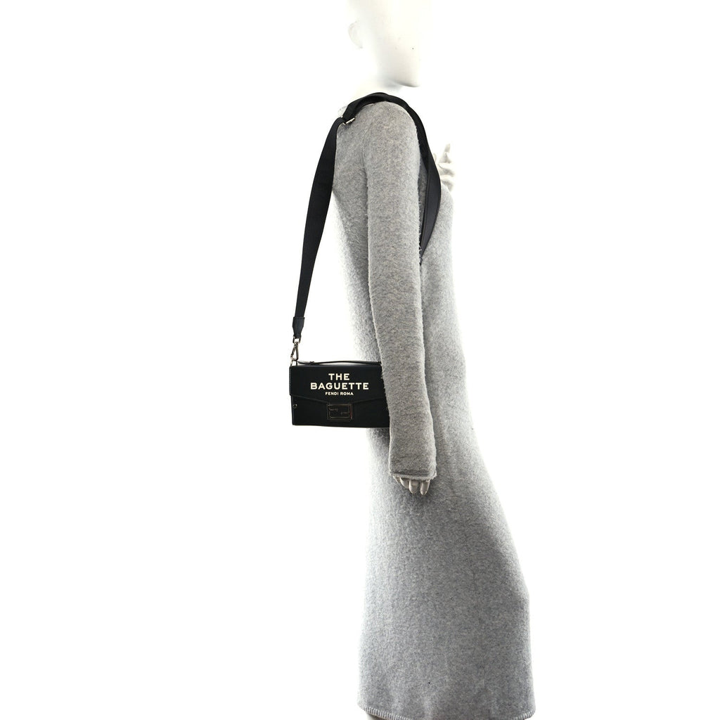 X MARC JACOBS Nappa Logo Baguette Soft Trunk Bag Black
