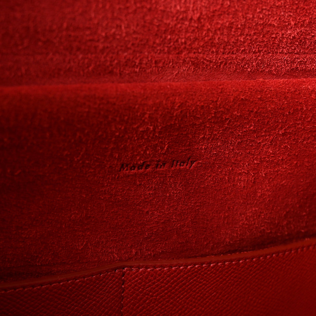 Grained Calfskin Mini Belt Bag Coquelicot
