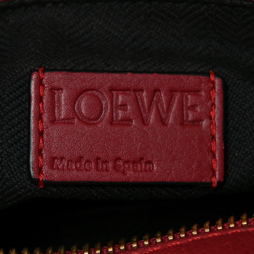 Calfskin Colorblock Medium Puzzle Bag Red