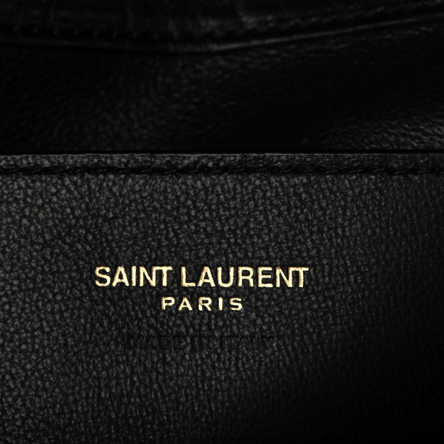 Grained Lambskin Cassandre Envelope Pouch Black
