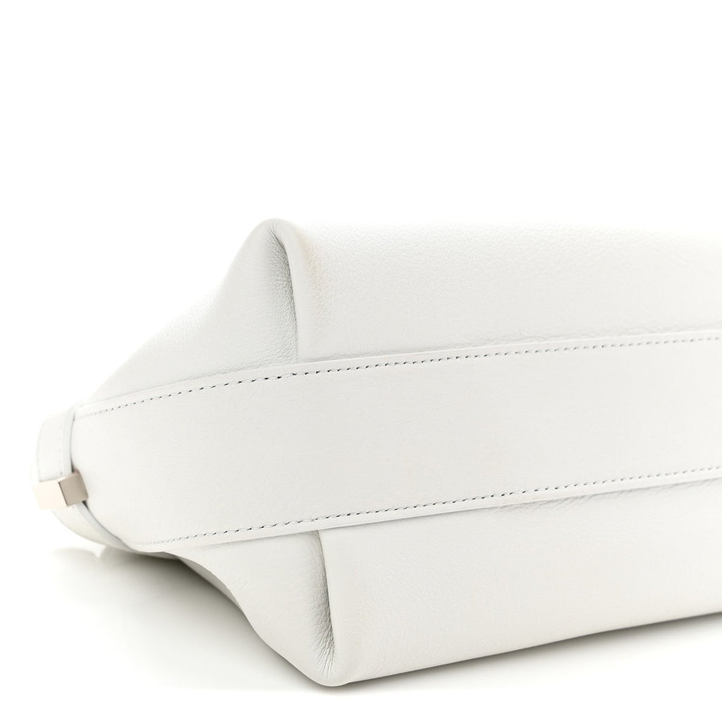 Calfskin Small Hug Pouch White