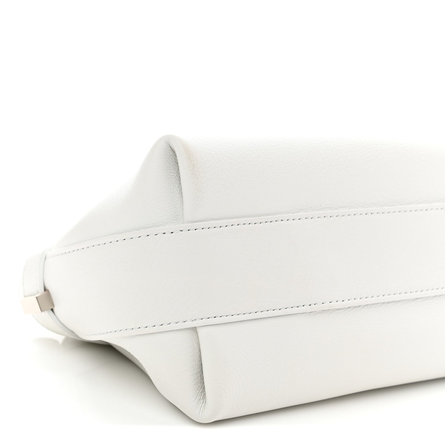 Calfskin Small Hug Pouch White