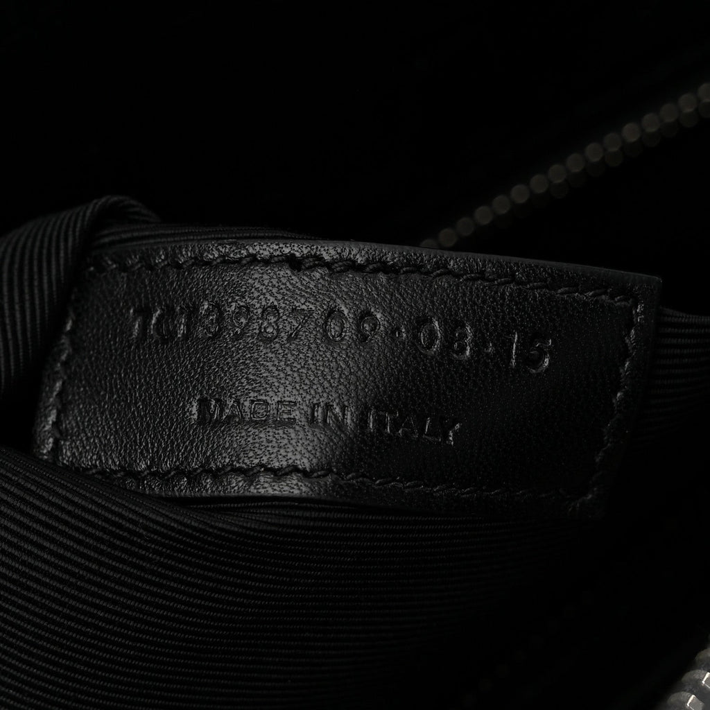 Calfskin Crocodile Embossed Small Sac de Jour Black