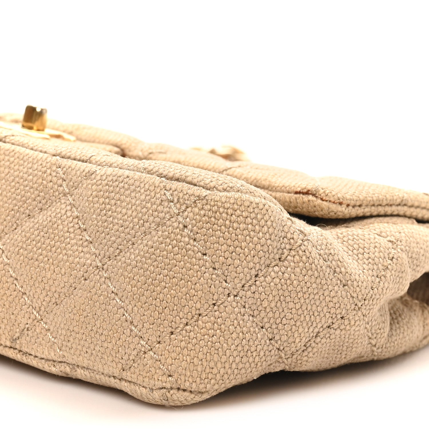 Jersey Quilted Small Single Flap Beige