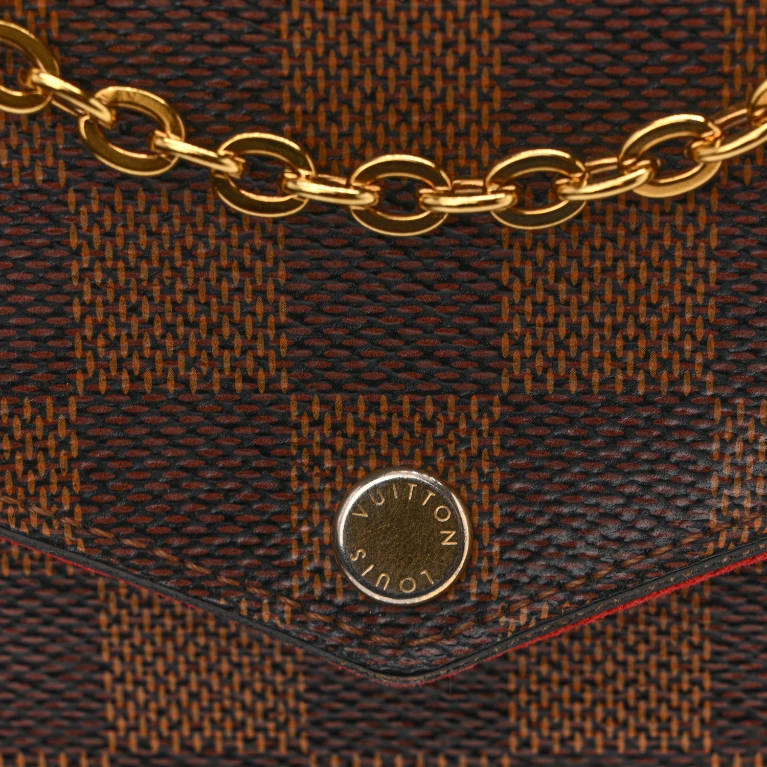 Damier Ebene Pochette Felicie Chain Wallet