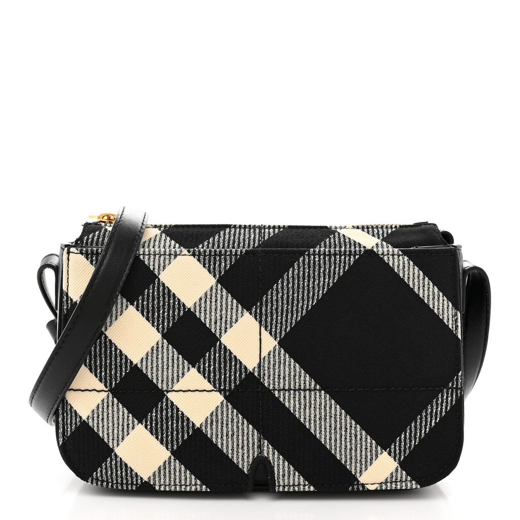 Jacquard Check Snip Bag Black
