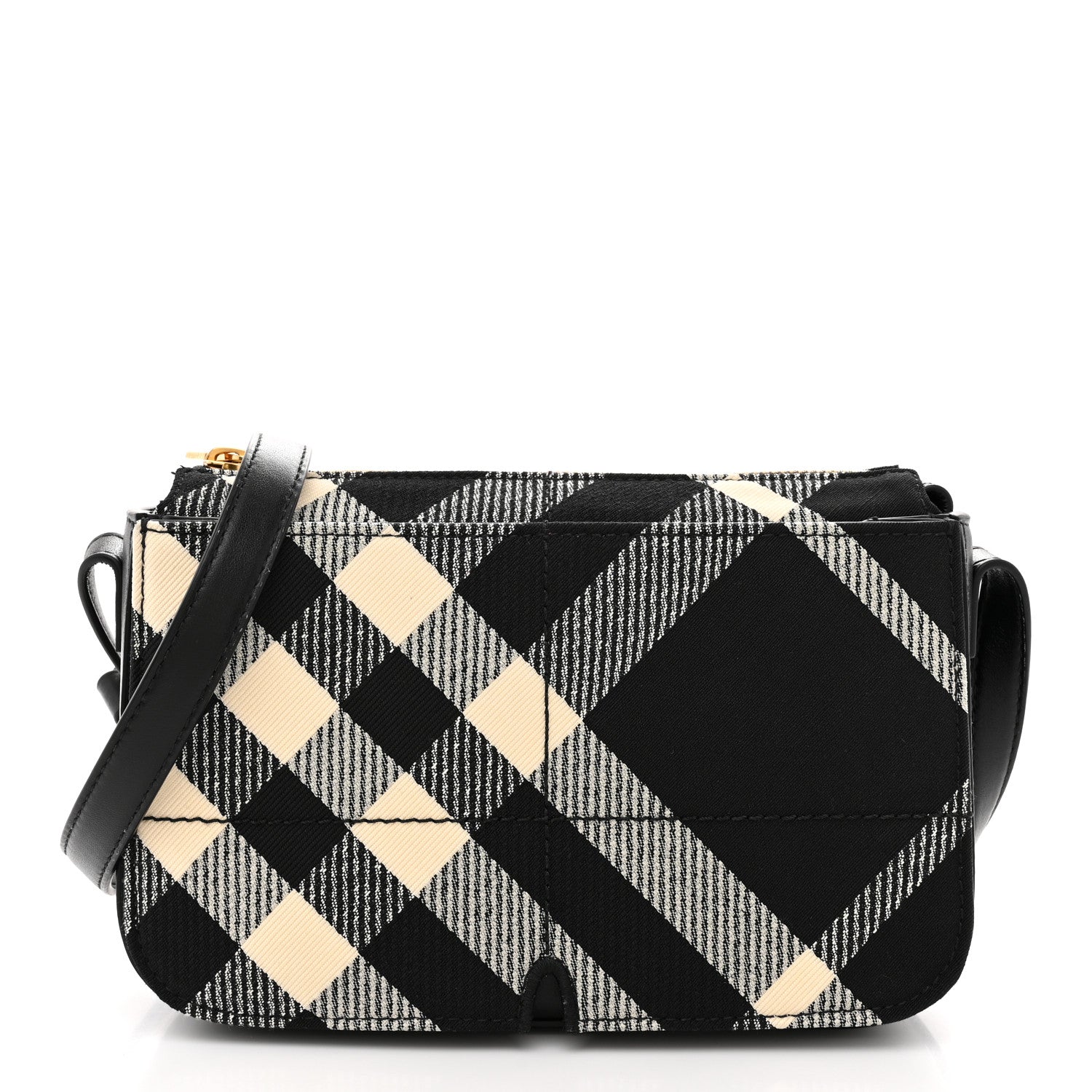 Jacquard Check Snip Bag Black
