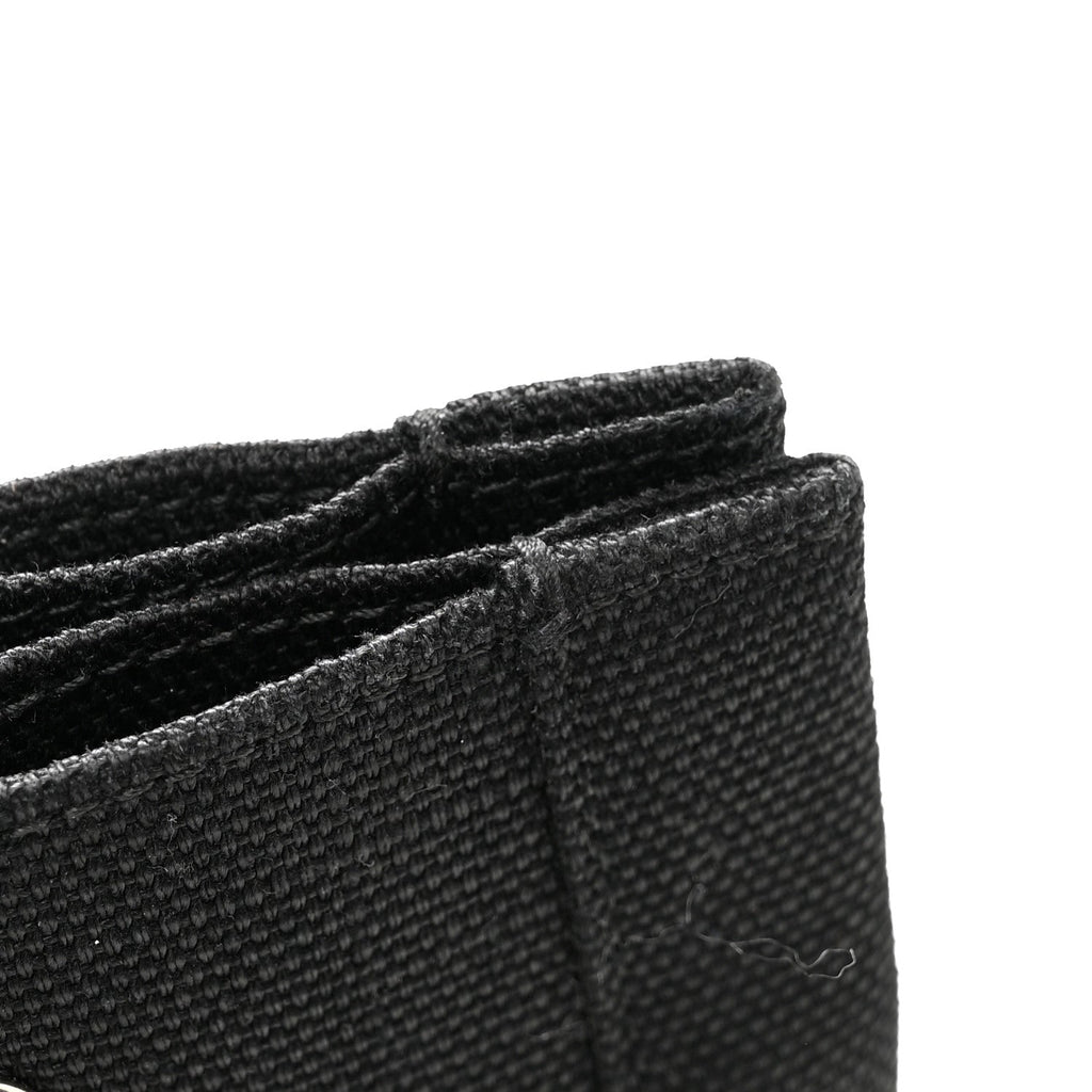 Raffia Linen Calfskin Small Rive Gauche Tote Black