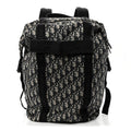 Oblique Calfskin Safari Backpack Navy Blue