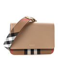 Derby Calfskin House Check Mackford Crossbody Bag Camel