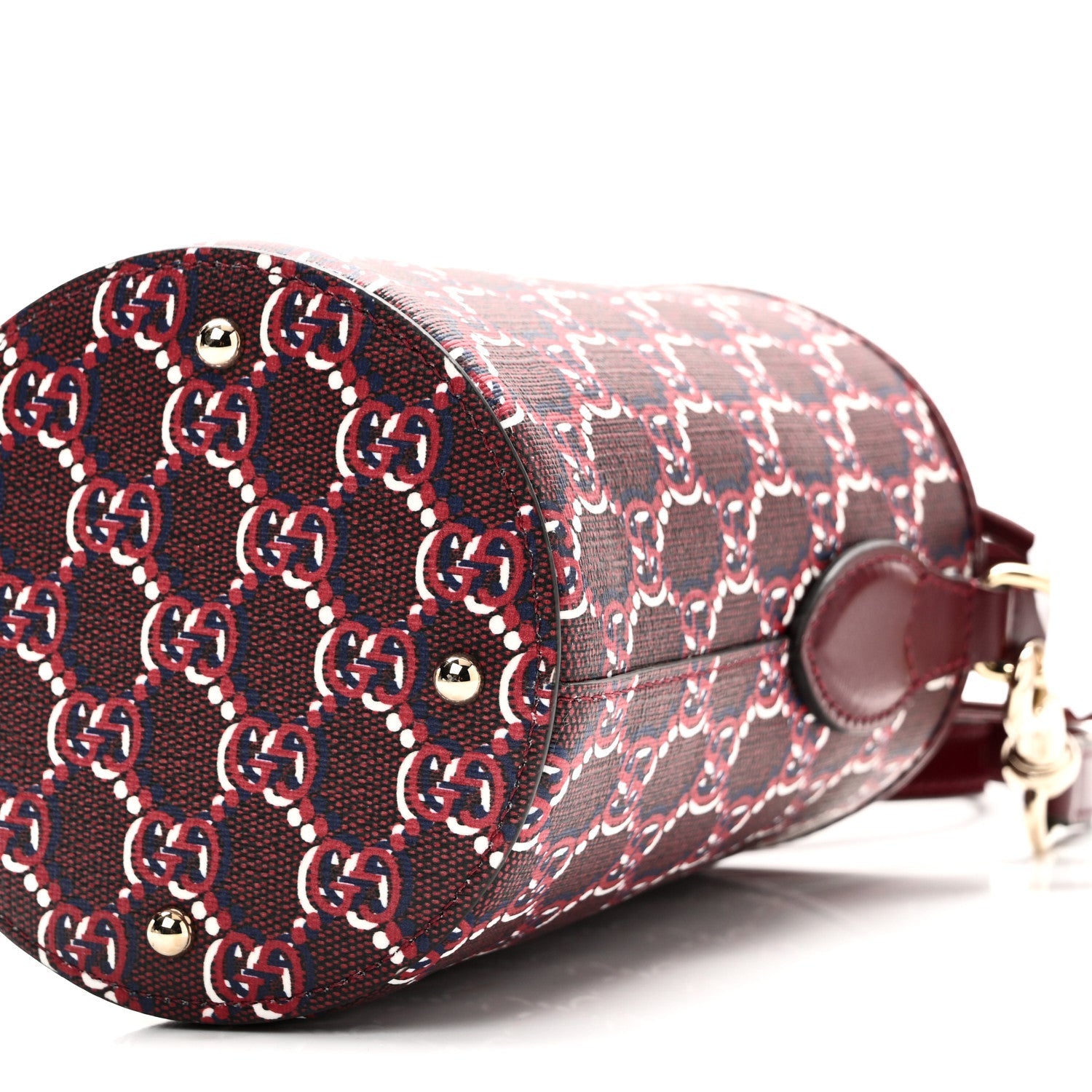 GG Shadow Monogram Mini Bucket Bag Rosso Ancora Red