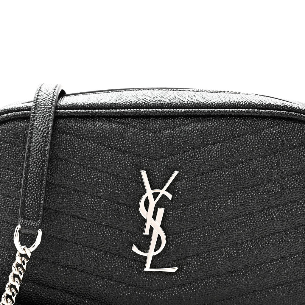 Grain De Poudre Matelasse Monogram Mini Lou Camera Bag Black