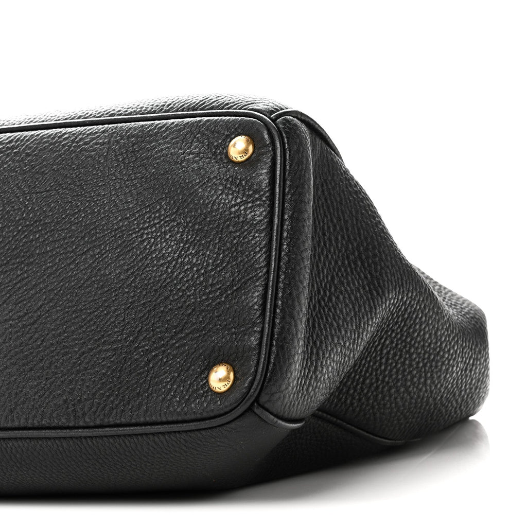 Vitello Daino Tote Black