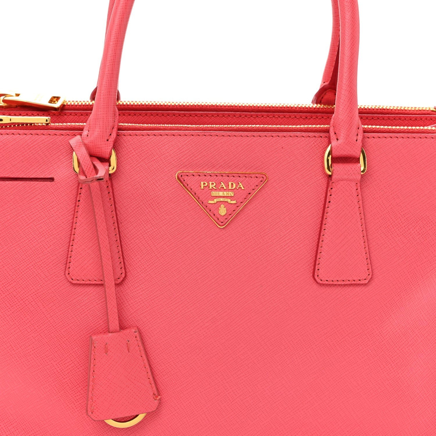 Saffiano Small Galleria Double Zip Tote Peonia