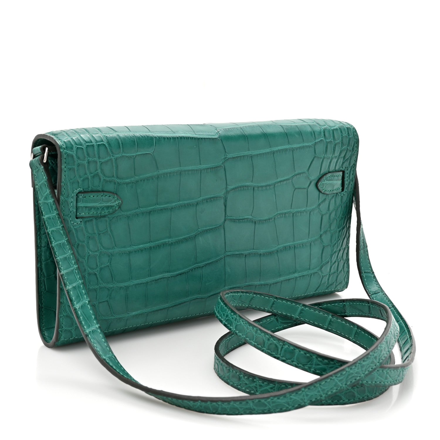 Matte Alligator Kelly To Go Wallet Malachite